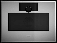 Gaggenau GM451120 — Комбинированный духовой шкаф с микроволнами Петли двери слева, нержавеющая сталь за дымчатым стеклом